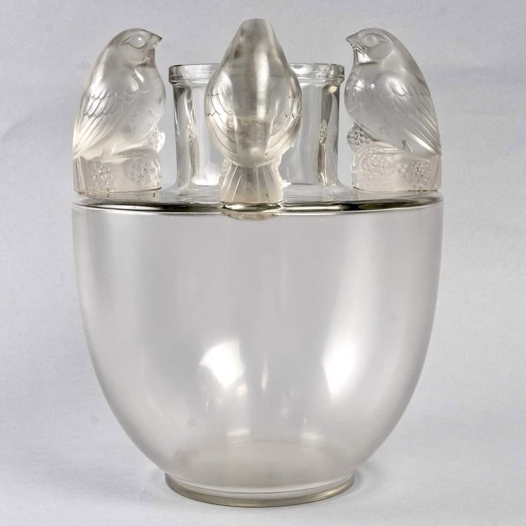 Vase « Bellecour » verre blanc de René LALIQUE | Biron ||||||