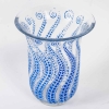 Vase « Méduse » verre blanc patiné bleu de René LALIQUE | Biron Vase "Méduse" verre blanc patiné bleu de René LALIQUE