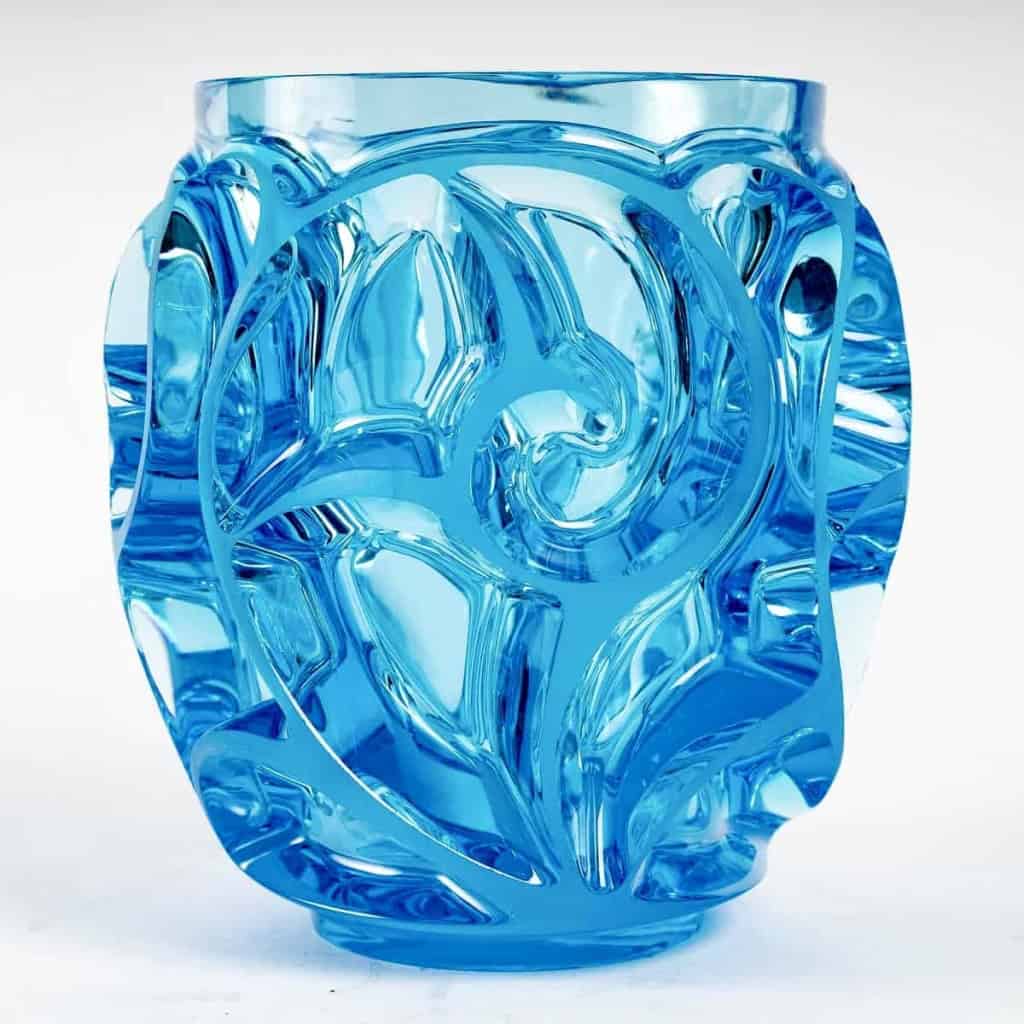 Vase « Tourbillons » cristal bleu électrique de LALIQUE FRANCE | Biron |||||||