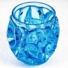 Vase « Tourbillons » cristal bleu électrique de LALIQUE FRANCE | Biron Vase "Tourbillons" cristal bleu électrique de LALIQUE FRANCE