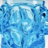 Vase « Tourbillons » cristal bleu électrique de LALIQUE FRANCE | Biron Vase "Tourbillons" cristal bleu électrique de LALIQUE FRANCE