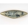 Broche « Vase de Bluets » verre blanc patiné bleu sur clinquant argent de René LALIQUE | Biron |||||