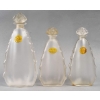 Trois Flacons « L’Origan » verre blanc de René LALIQUE pour Coty | Biron |||||||||||||