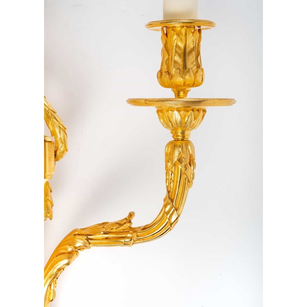 Paire d’appliques de style Louis XVI d’époque Napoléon III. | Biron Paire d'appliques de style Louis XVI d'époque Napoléon III.