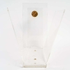 Porte journaux en plexiglass et laiton doré, années 1960-1970