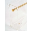 Porte journaux en plexiglass et laiton doré, années 1960-1970