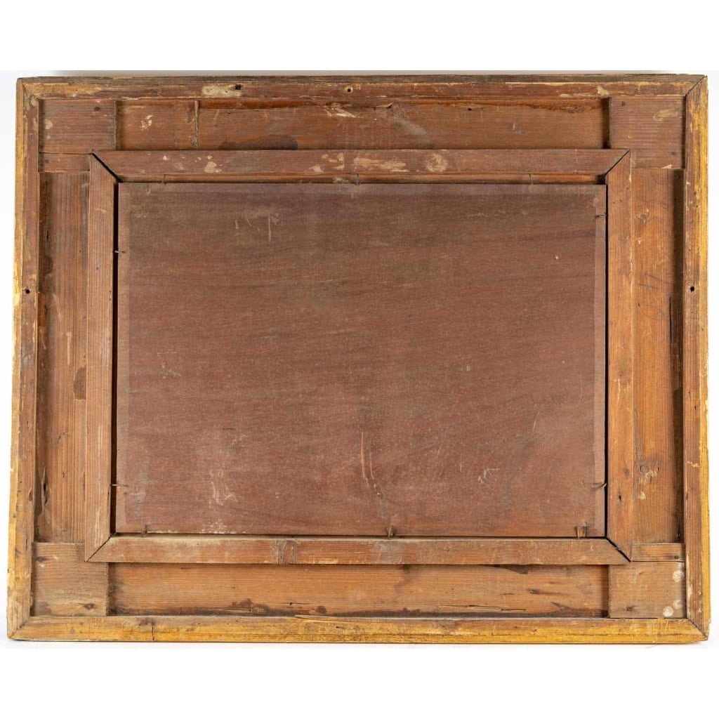Huile sur bois représentant les lavandières, signé et daté L. SAURFELT, 1879 | Biron Huile sur bois représentant les lavandières, signé et daté L. SAURFELT, 1879