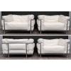Paire de Fauteuils « LC3 » de LE CORBUSIER, PERRIAND et JEANNERET | Biron Paire de Fauteuils "LC3" de LE CORBUSIER, PERRIAND et JEANNERET