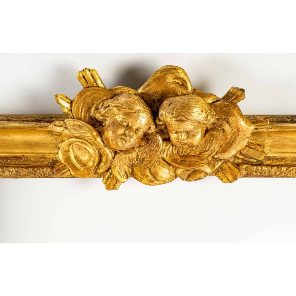 Cadre à pastel en bois doré sculpté d’époque Louis XV | Biron Cadre à pastel en bois doré sculpté d'époque Louis XV