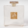 Flacon « L’Origan » verre blanc patiné sépia de René LALIQUE pour D’Héraud | Biron |||||||||