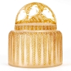 Boîte « Bombay » verre blanc patiné sépia de René LALIQUE | Biron Boîte "Bombay" verre blanc patiné sépia de René LALIQUE