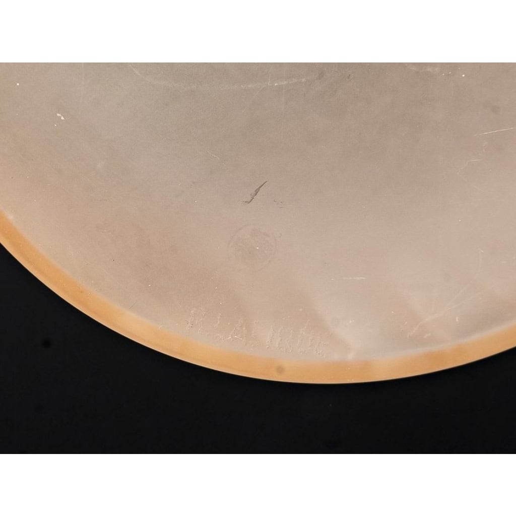 Boîte « Bombay » verre blanc patiné sépia de René LALIQUE | Biron Boîte "Bombay" verre blanc patiné sépia de René LALIQUE