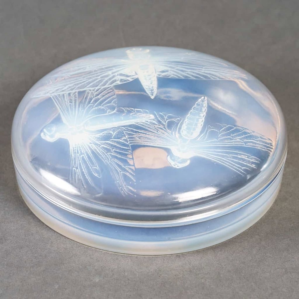 Boîte « Libellules » verre opalescent de René LALIQUE | Biron |||||
