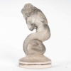 Mascotte Automobile Statuette « Naïade » verre blanc patiné gris de René LALIQUE | Biron |||||||