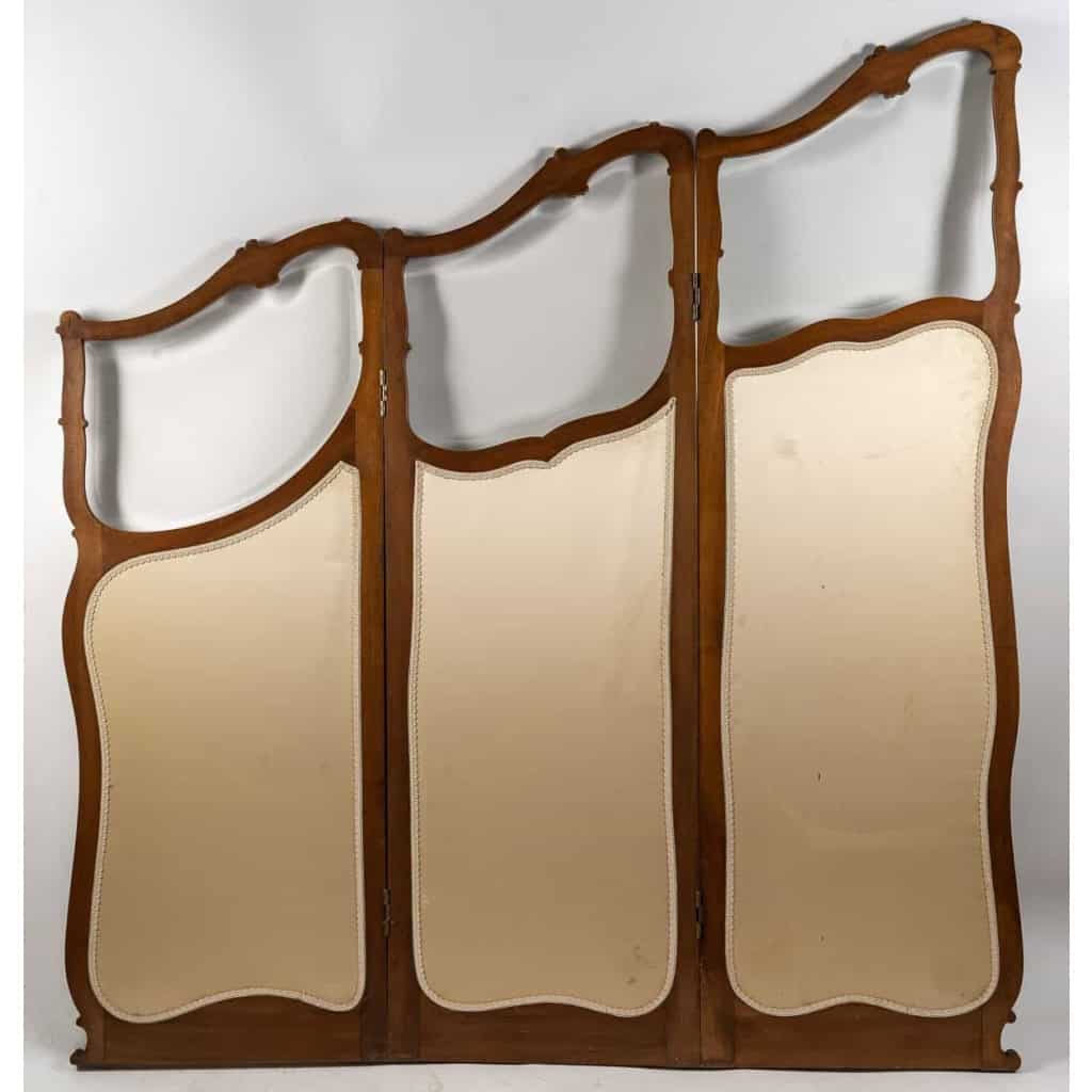 Paravent en bois sculpté de style louis XV, époque XIXème siècle | Biron Paravent en bois sculpté de style louis XV, époque XIXème siècle