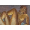 Huile sur toile de Luez, représentant 3 femmes nues | Biron Huile sur toile de Luez, représentant 3 femmes nues