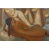 Huile sur toile de Luez, représentant 3 femmes nues | Biron Huile sur toile de Luez, représentant 3 femmes nues