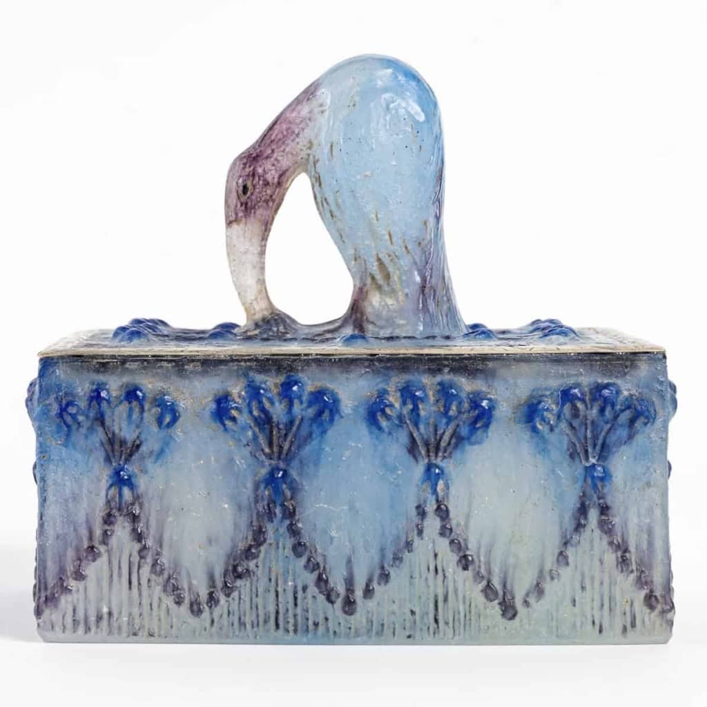 Boîte « Ibis » pâte de verre de Gabriel ARGY-ROUSSEAU | Biron ||||||||