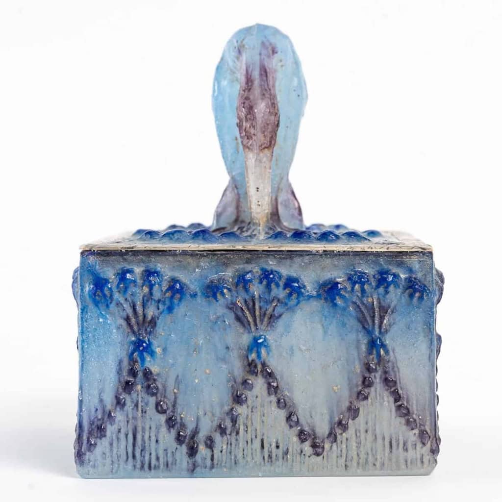 Boîte « Ibis » pâte de verre de Gabriel ARGY-ROUSSEAU | Biron Boîte "Ibis" pâte de verre de Gabriel ARGY-ROUSSEAU
