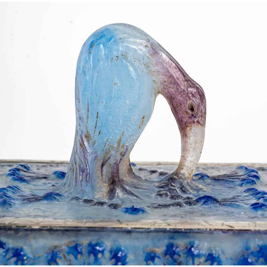 Boîte « Ibis » pâte de verre de Gabriel ARGY-ROUSSEAU | Biron Boîte "Ibis" pâte de verre de Gabriel ARGY-ROUSSEAU