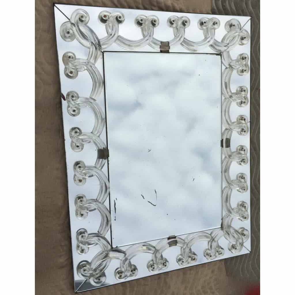 1950′ Miroir Art Déco Aux Rinceaux Signé Lalique | Biron |||||||||||