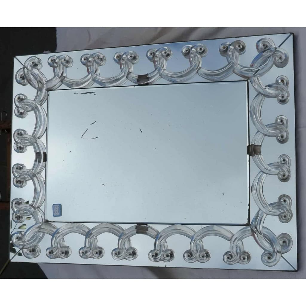 1950′ Miroir Art Déco Aux Rinceaux Signé Lalique | Biron 1950′ Miroir Art Déco Aux Rinceaux Signé Lalique