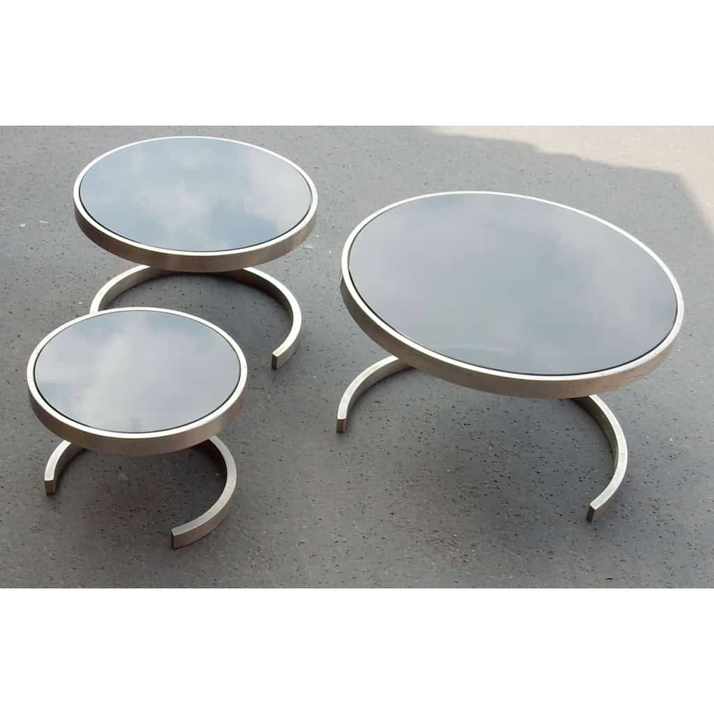 1970/80' Série de Tables Gigognes Rondes