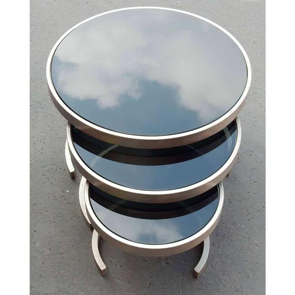 1970/80' Série de Tables Gigognes Rondes
