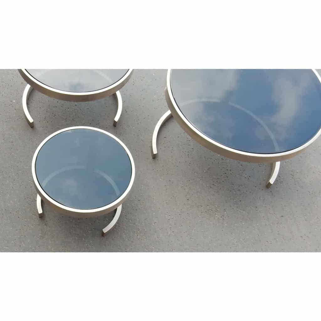 1970/80' Série de Tables Gigognes Rondes