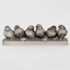 Barre « Groupe de Six Moineaux » verre blanc patiné gris de René LALIQUE | Biron Barre "Groupe de Six Moineaux" verre blanc patiné gris de René LALIQUE