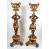Paire de porte jardinières, Indiens d’Amérique, XIXème siècle, Bois sculpté et peint | Biron |||||||||||||||
