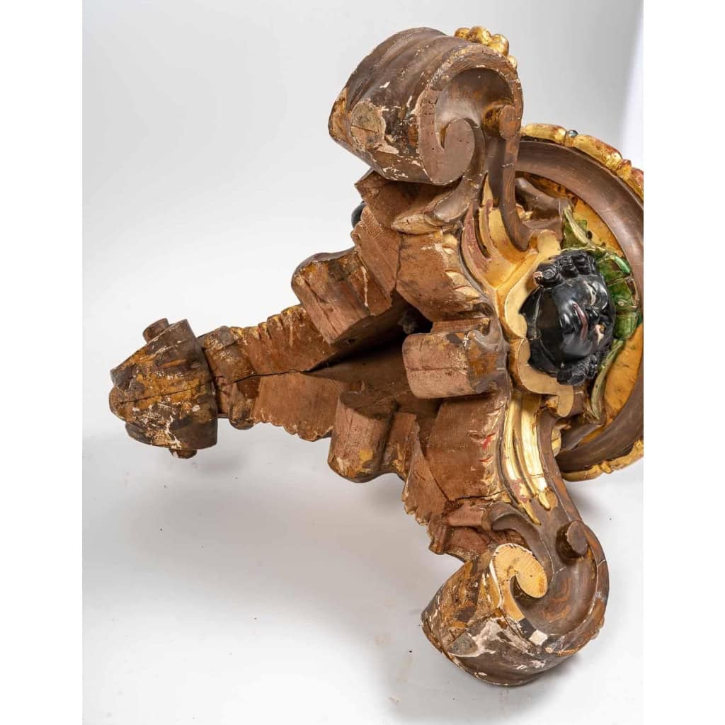 Paire de porte jardinières, Indiens d’Amérique, XIXème siècle, Bois sculpté et peint | Biron Paire de porte jardinières, Indiens d'Amérique, XIXème siècle, Bois sculpté et peint