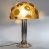 Lampe « Soleil » verre jaune – pied bronze nickelé de René LALIQUE | Biron Lampe "Soleil" verre jaune - pied bronze nickelé de René LALIQUE