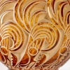 Vase « Bresse » verre jaune ambré patiné vert beige de René LALIQUE | Biron Vase "Bresse" verre jaune ambré patiné vert beige de René LALIQUE