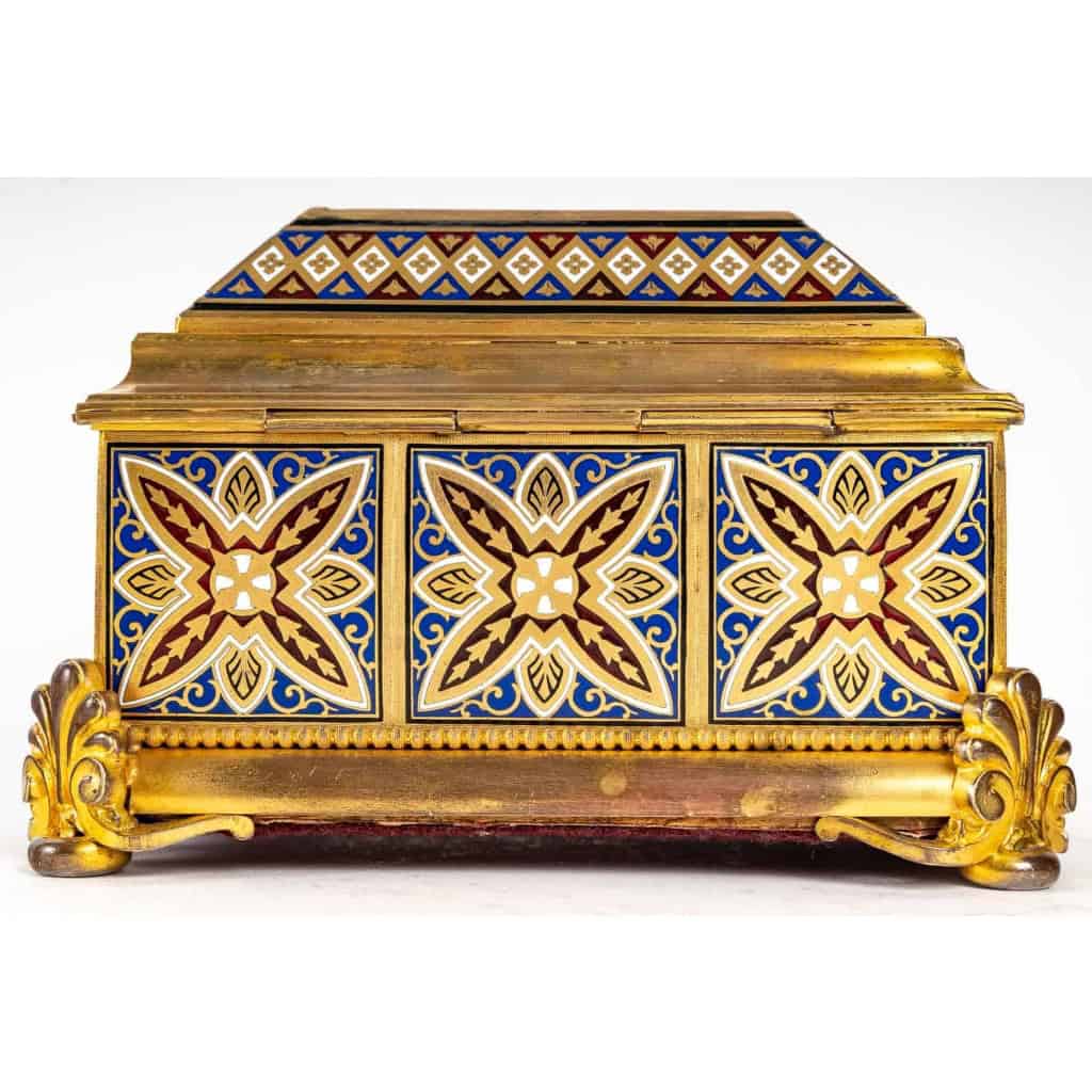 Coffret à bijoux en bronze doré fin XIXème siècle | Biron Coffret à bijoux en bronze doré fin XIXème siècle