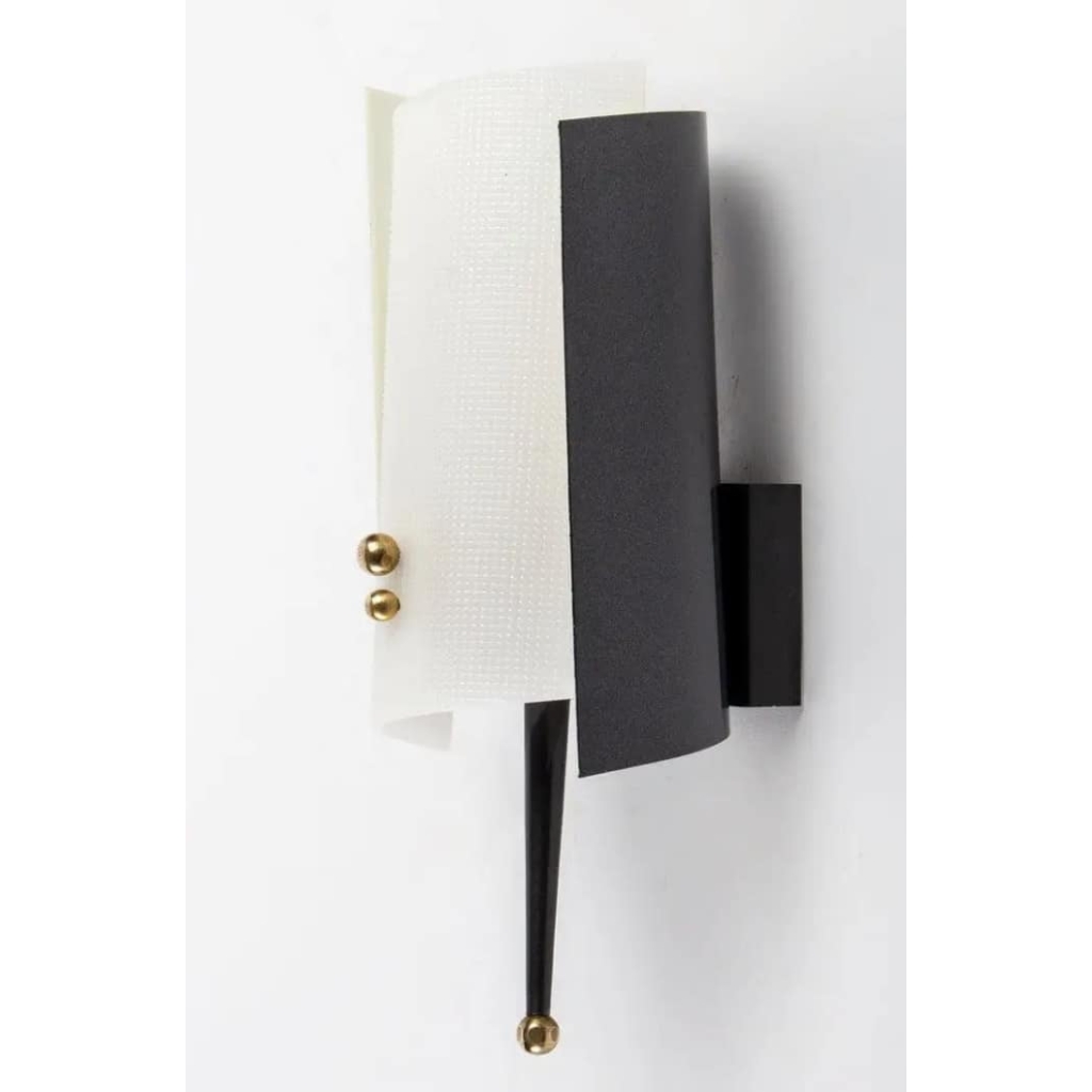 1960 Paire d’appliques Jacques Biny Edition Luminalite | Biron 1960 Paire d'appliques Jacques Biny Edition Luminalite