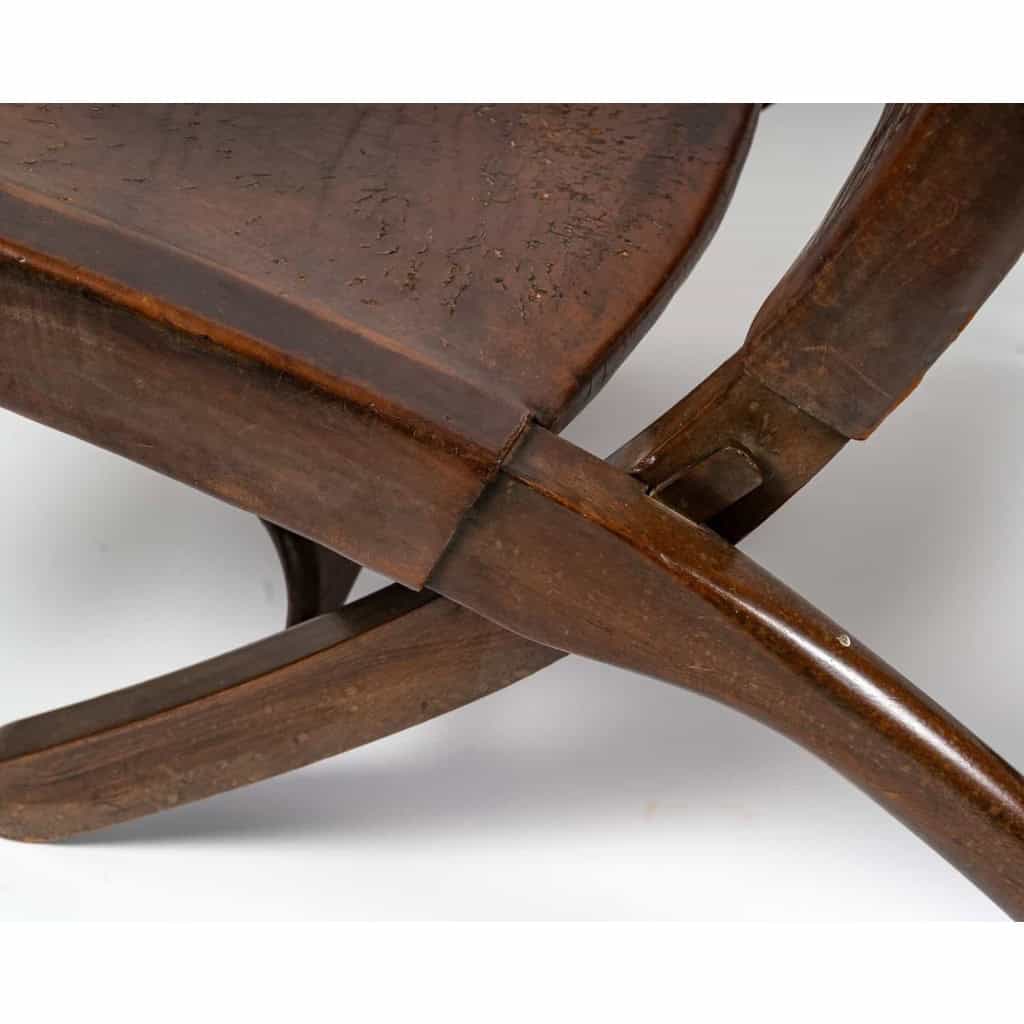 Paire de chaises en acajou et cuir, 1960 | Biron Paire de chaises en acajou et cuir, 1960