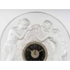 Pendule « Deux Figurines » verre blanc – socle américain de René LALIQUE | Biron Pendule "Deux Figurines" verre blanc - socle américain de René LALIQUE