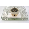 Pendule « Deux Figurines » verre blanc – socle américain de René LALIQUE | Biron Pendule "Deux Figurines" verre blanc - socle américain de René LALIQUE