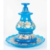Service à eau en opaline bleu fin XIXème siècle | Biron |||||||||||