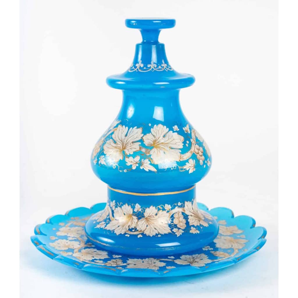 Service à eau en opaline bleu fin XIXème siècle | Biron |||||||||||