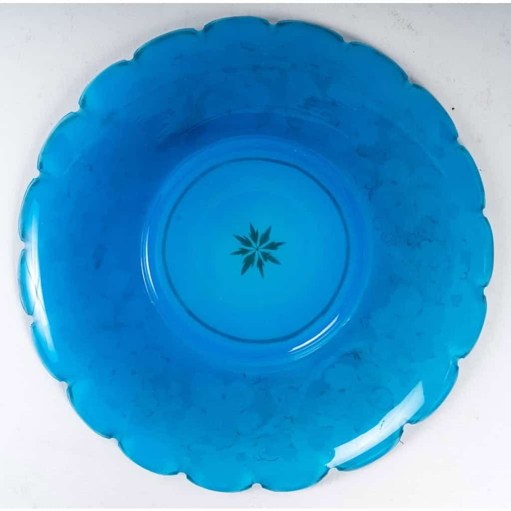 Service à eau en opaline bleu fin XIXème siècle | Biron Service à eau en opaline bleu fin XIXème siècle