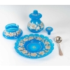 Service à eau en opaline bleu fin XIXème siècle | Biron Service à eau en opaline bleu fin XIXème siècle