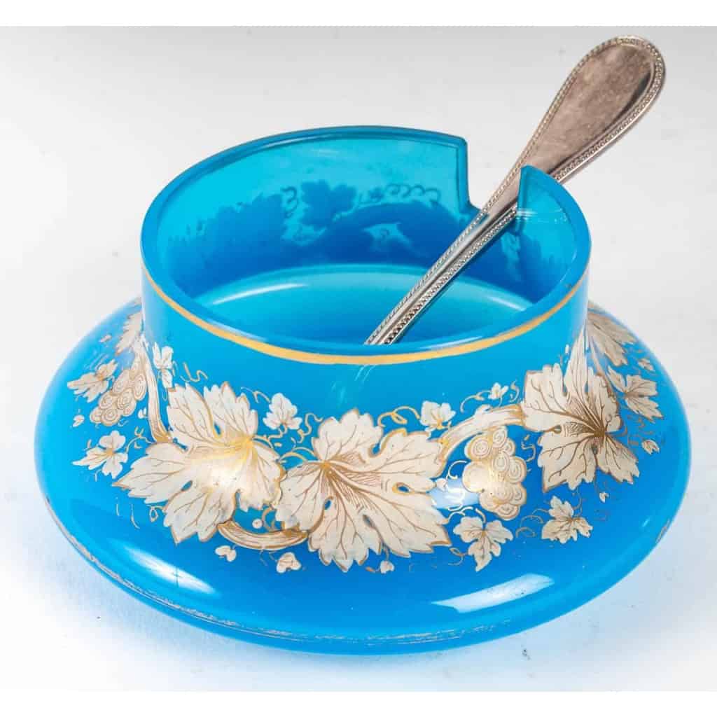 Service à eau en opaline bleu fin XIXème siècle | Biron Service à eau en opaline bleu fin XIXème siècle