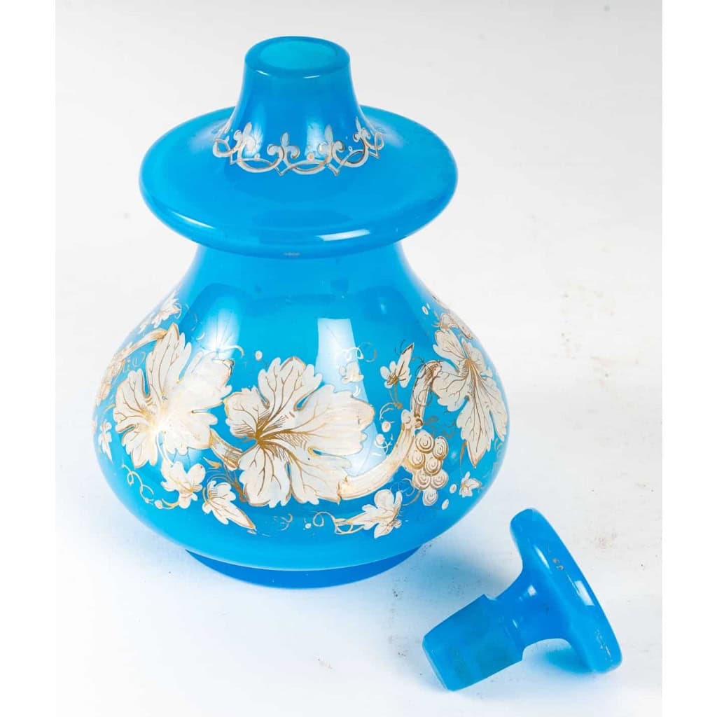 Service à eau en opaline bleu fin XIXème siècle | Biron Service à eau en opaline bleu fin XIXème siècle