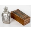 Flacon « Cigalia » verre blanc patiné gris de René LALIQUE pour Roger et Gallet | Biron ||||||||