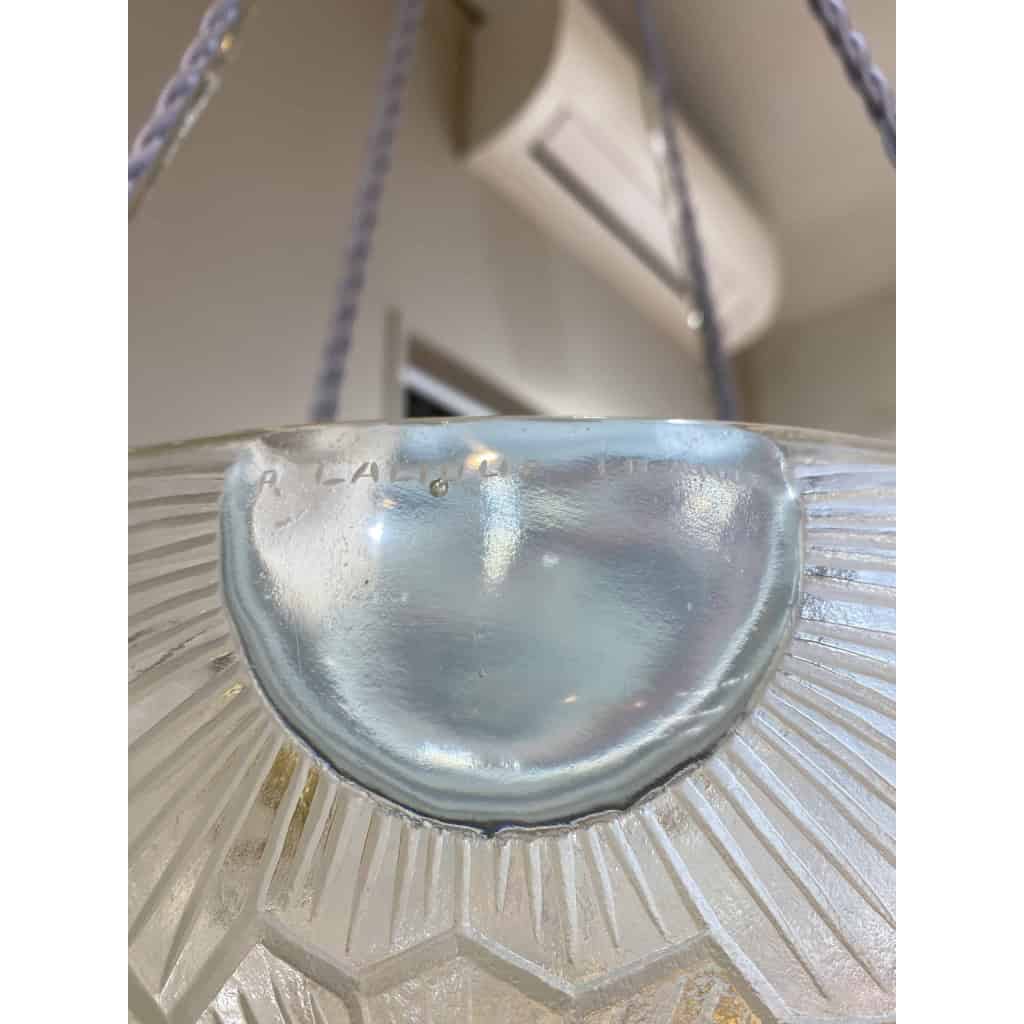 Suspension Plafonnier "Soleil" verre opalescent de René LALIQUE