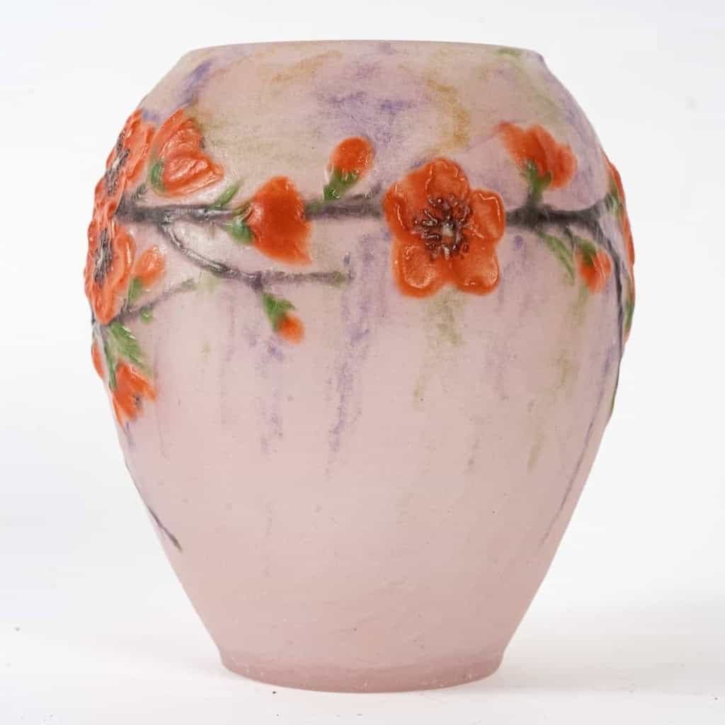 Vase « Fleurs de Pêchers » pâte de verre de Gabriel ARGY-ROUSSEAU | Biron Vase "Fleurs de Pêchers" pâte de verre de Gabriel ARGY-ROUSSEAU