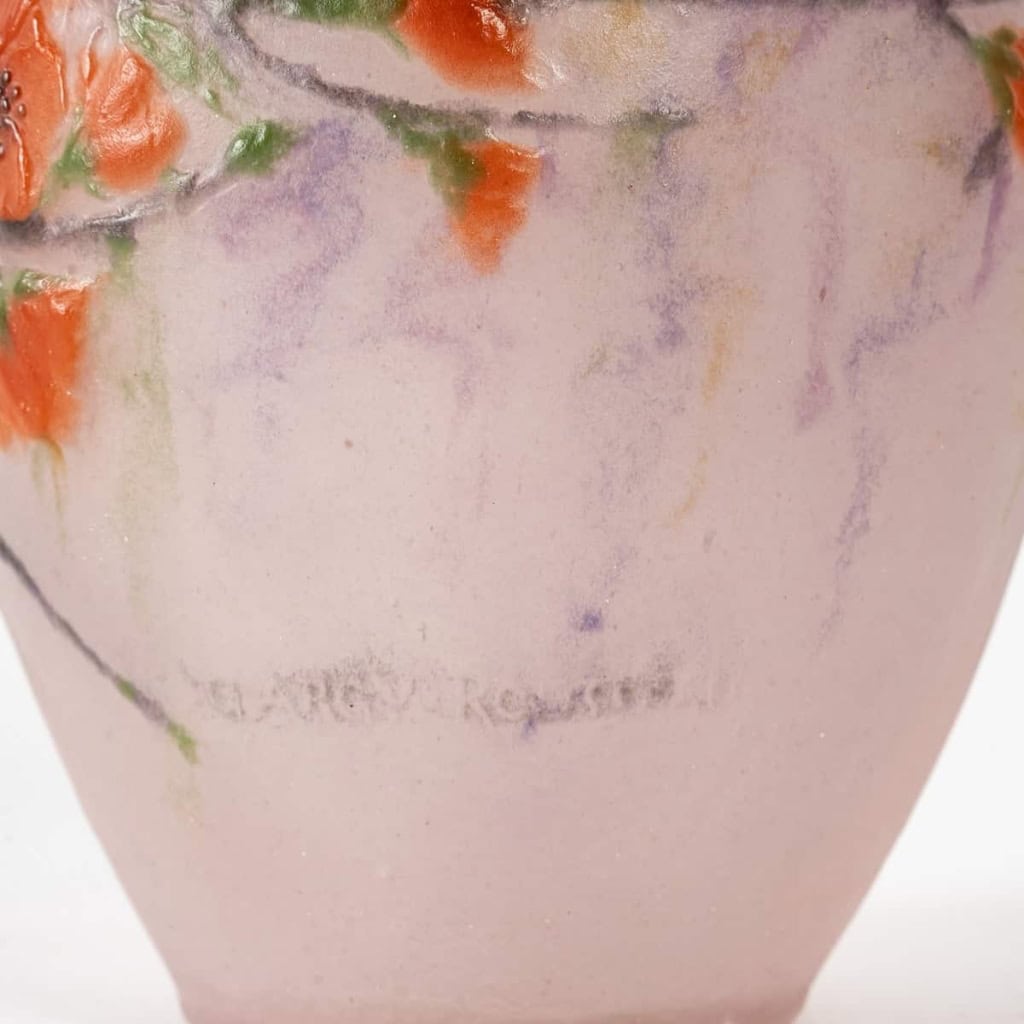 Vase « Fleurs de Pêchers » pâte de verre de Gabriel ARGY-ROUSSEAU | Biron Vase "Fleurs de Pêchers" pâte de verre de Gabriel ARGY-ROUSSEAU