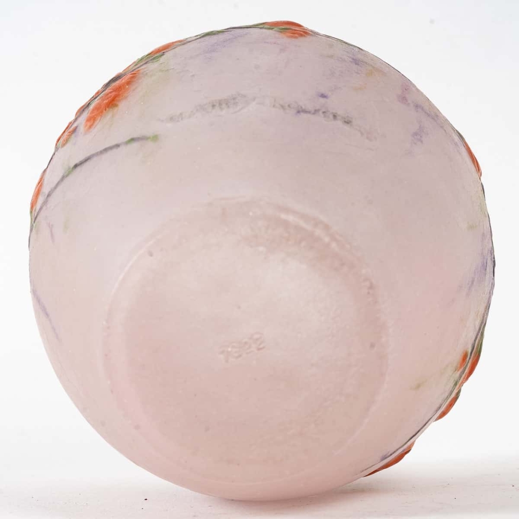 Vase « Fleurs de Pêchers » pâte de verre de Gabriel ARGY-ROUSSEAU | Biron Vase "Fleurs de Pêchers" pâte de verre de Gabriel ARGY-ROUSSEAU